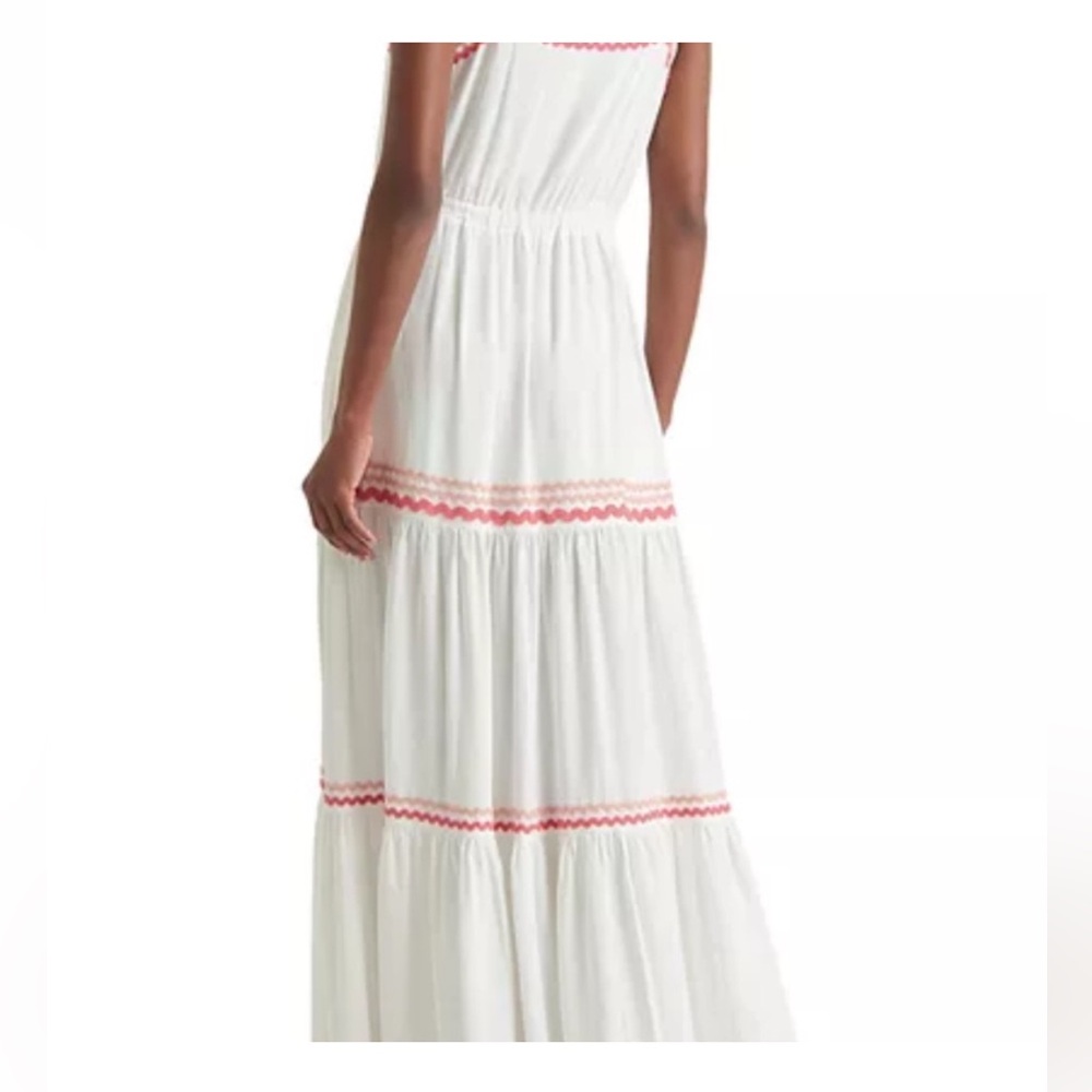 Splendid Riviera Rick Rack Maxi Dress White - Picture 2 of 4